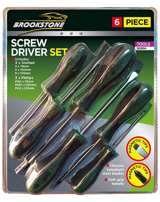 Brookstone Screwdriver Set 6 Piece