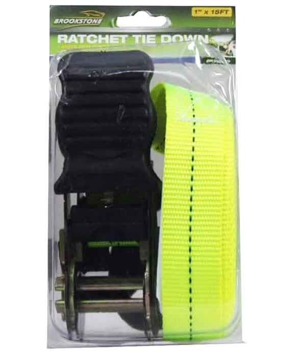 Brookstone Ratchet Tie Down Strap 15 Feet