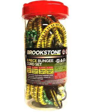 Brookstone Mixed Bungee Cord Set in Tub - 8 Piece