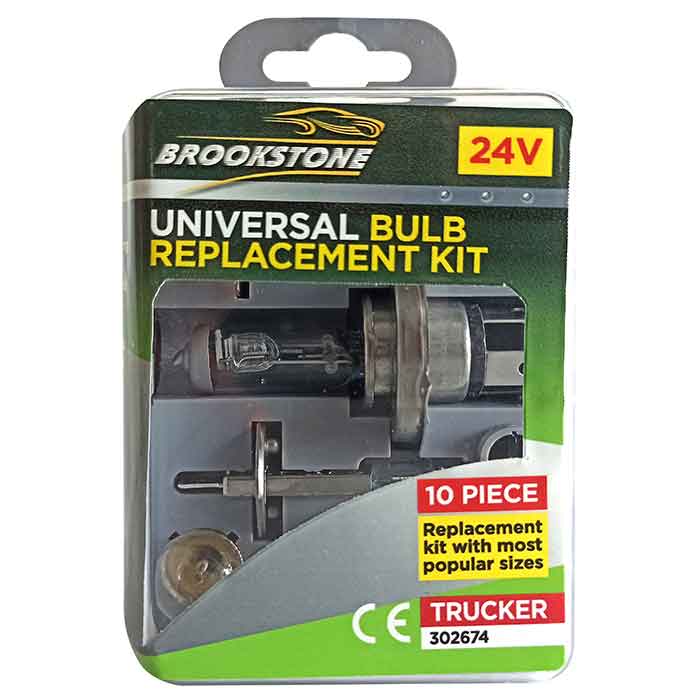 Brookstone Universal Bulb Replacement Kit Trucker 10 Piece