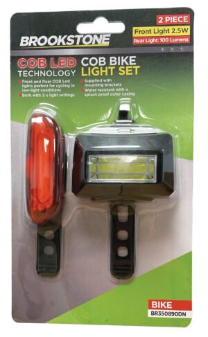 Brookstone COB LED Bike Light Set (2 pieces)