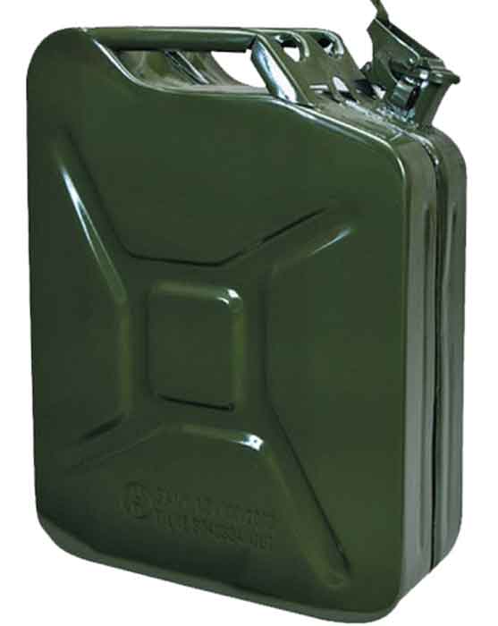 Brookstone Metal Jerry Can - 20 Litre GREEN