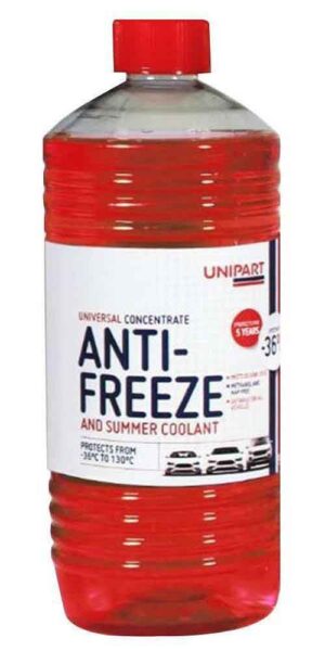 Unipart Red Anti Freeze Concentrated 1 Litre