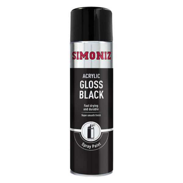 SImoniz Gloss Black Spray Paint 500ml