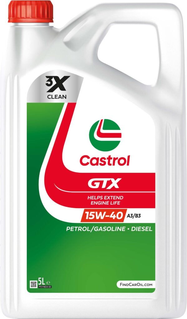 Castrol GTX 15w-40 A3/B3 Oil 4 Litre