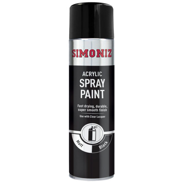 Simoniz Matt Black Spray Paint 500ml