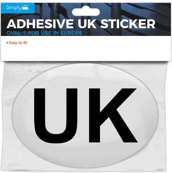 UK Oval Adhesive Sticker