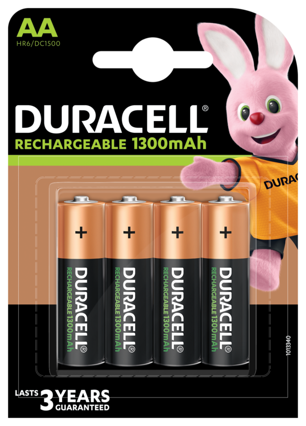Duracell Rechargeable Plus AA 1300mAh 4 pack x 10