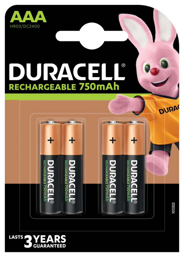 Duracell Rechargeable Plus AAA 750mAh 4 pack x 10 (Copy)