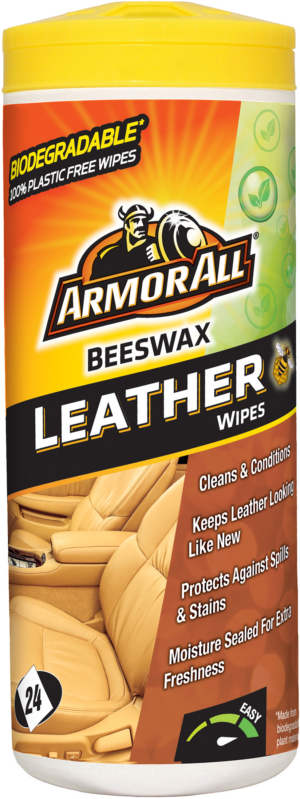 Armor All Leather Beeswax Wipes Tub