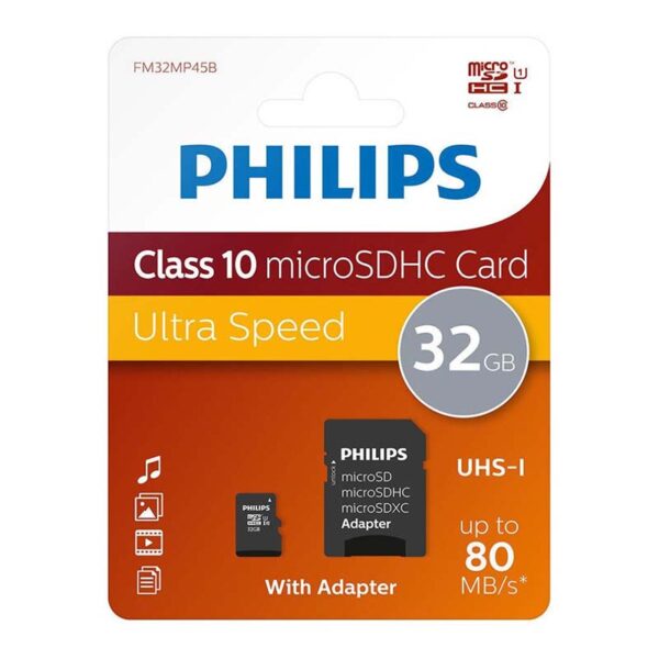 Micro SD Card + SD Adaptor 32GB